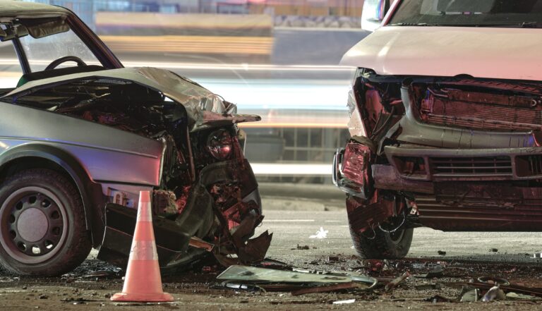 Collision Between two cars in night