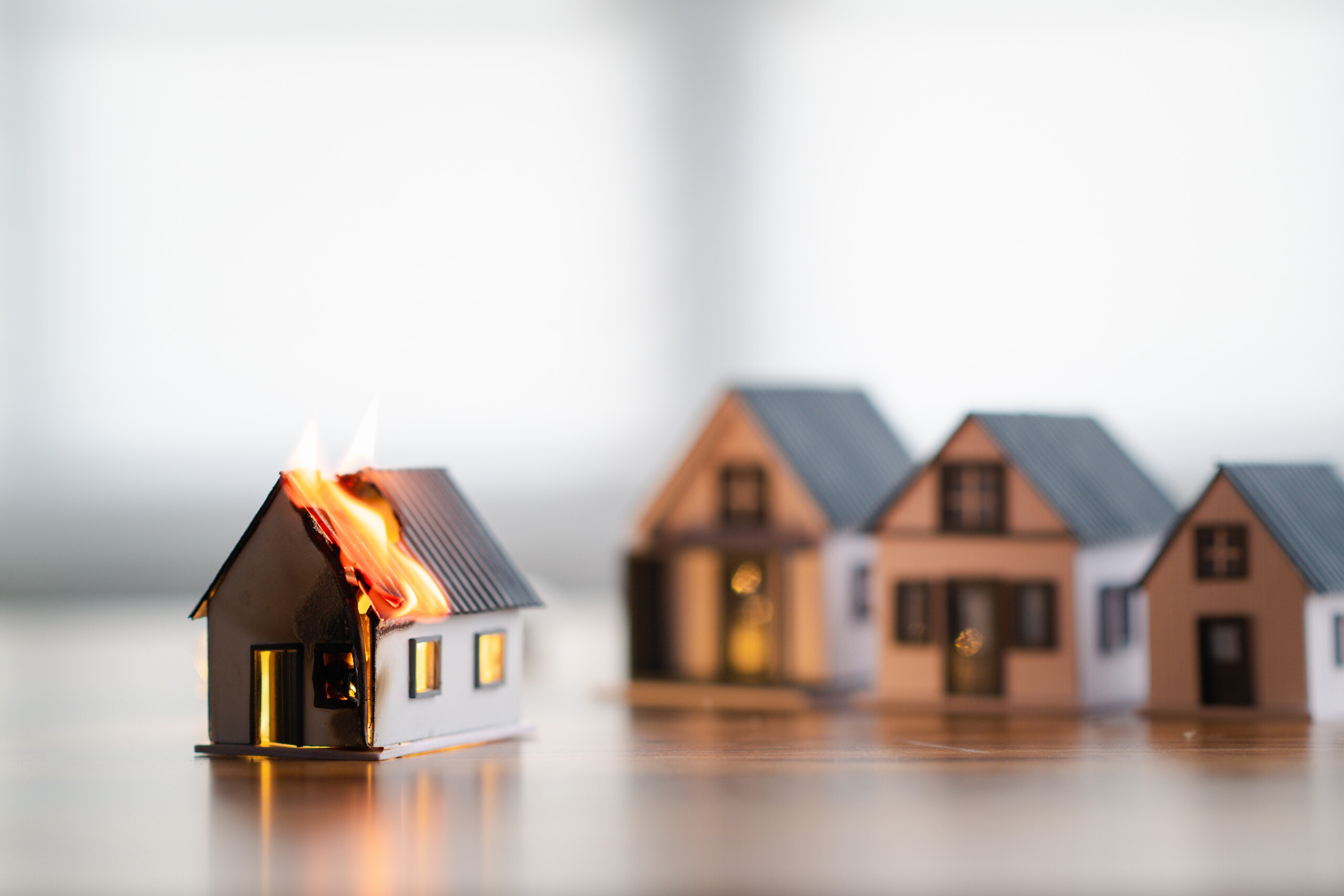 This symbolic image represents how landlord negligence can lead to an apartment fire, impacting your rights as a burn victim in Florida.